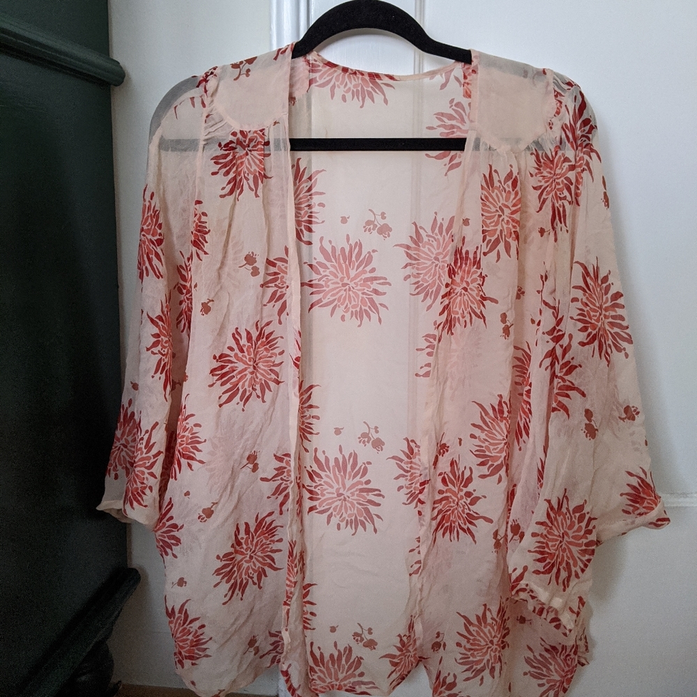 Floral silk top